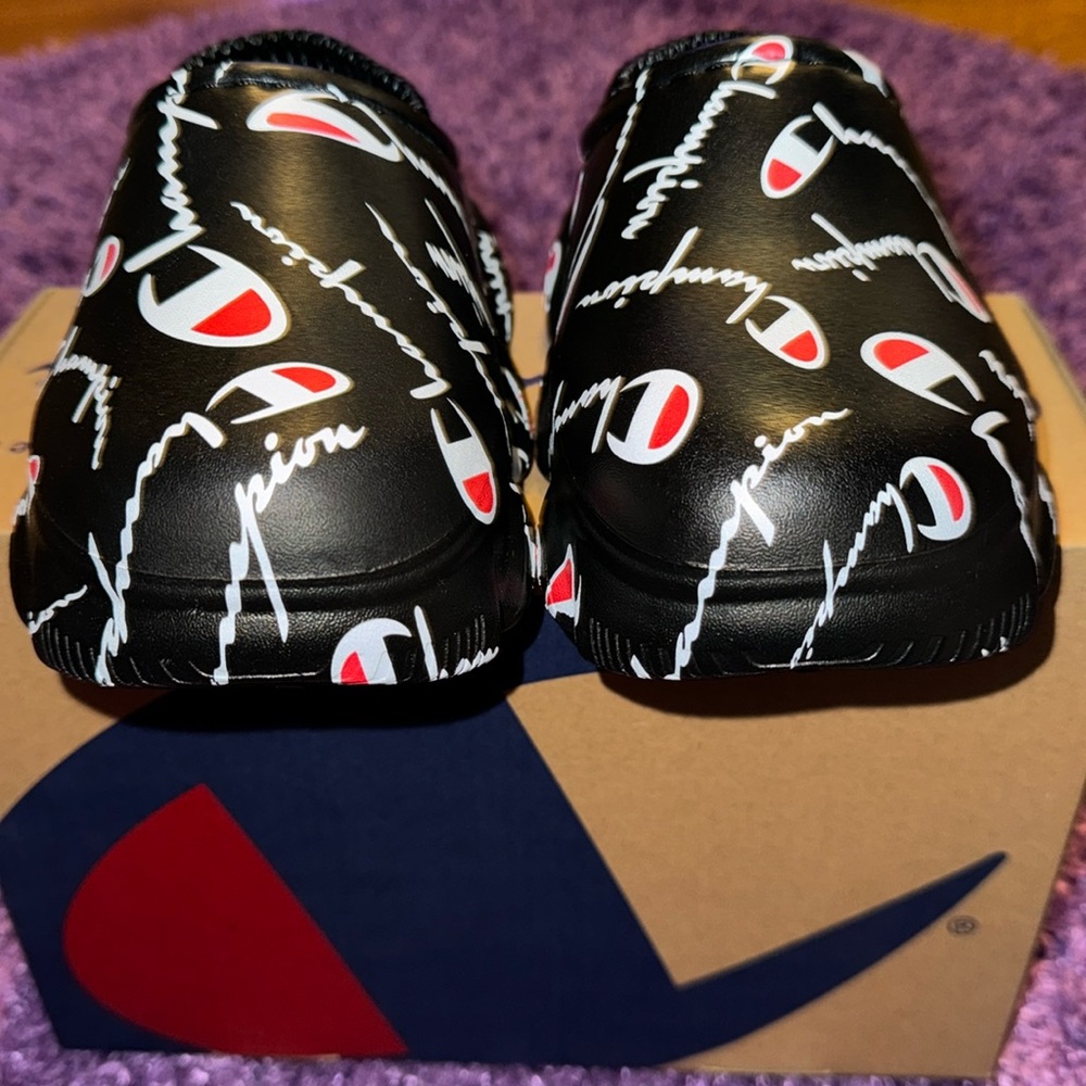Champion SUPER MELOSO WARPED BLK/WHT size TODDLER 8 EU 25 NWT